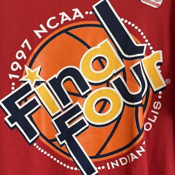 Vtg 1997 NCAA Final Four College Basketball Graphic T-Shirt Indianapolis L 90s - Picture 6 of 10